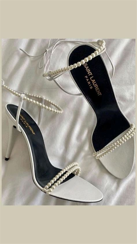 saint laurent pearl heels.